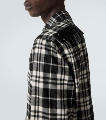 Surchemise Temple en coton à carreaux | Rick Owens