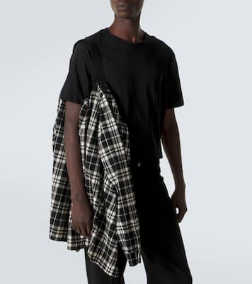 Surchemise Temple en coton à carreaux | Rick Owens