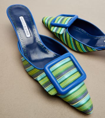 Maysalebi leather-trimmed pumps | Manolo Blahnik