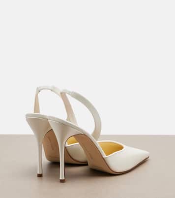 Salones destalonados Borelapla de satén | Manolo Blahnik