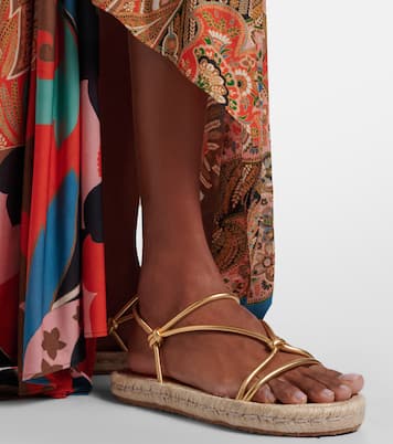 Bali metallic leather espadrille sandals | Gianvito Rossi