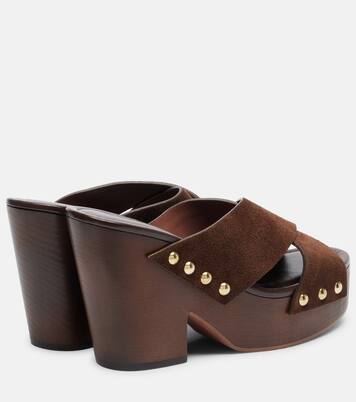 Marisol suede platform mules | Paris Texas