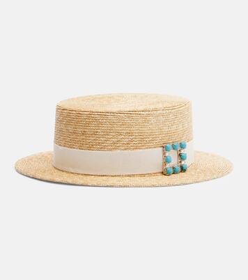 Très Vivier straw boater hat | Roger Vivier