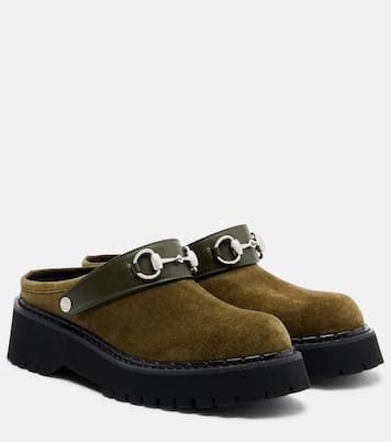 Slippers Horsebit aus Veloursleder | Gucci