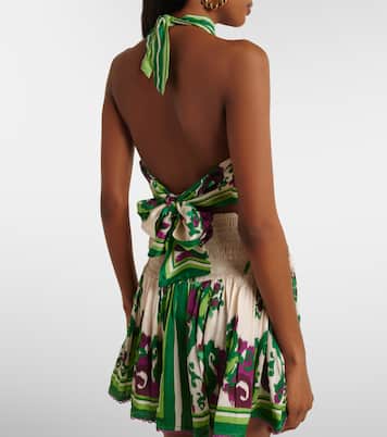 Top halter Giulia de satén | Poupette St Barth