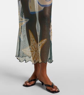 Ursa printed sheer beach dress | Cala de la Cruz