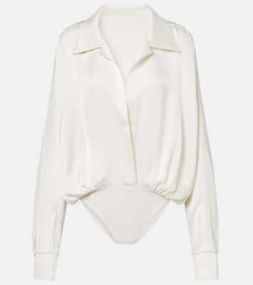 Oversized satin bodysuit | Norma Kamali