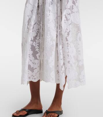 Caftano in cotone con ricamo | Juliet Dunn