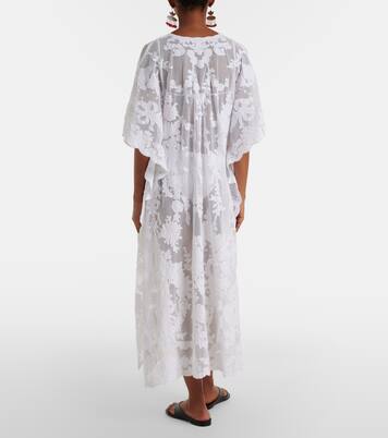 Caftano in cotone con ricamo | Juliet Dunn