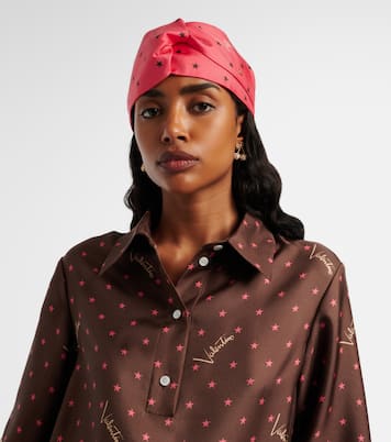 Printed silk twill headband | Valentino