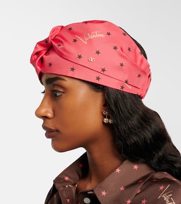 Printed silk twill headband | Valentino