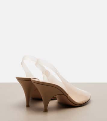 Leather-trimmed slingback sandals | Gianvito Rossi