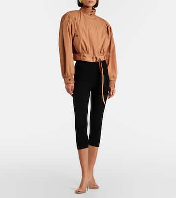 Leather-trimmed slingback sandals | Gianvito Rossi