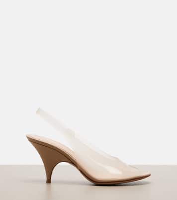 Leather-trimmed slingback sandals | Gianvito Rossi