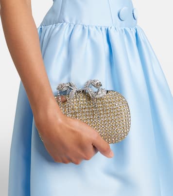 Crystal-embellished box clutch | Self-Portrait