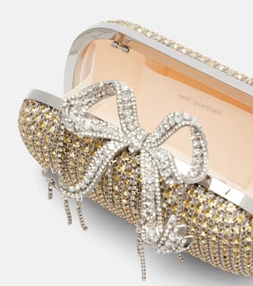 Crystal-embellished box clutch | Self-Portrait