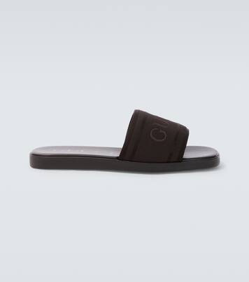 Sandalias de lona y piel con logo | Gucci