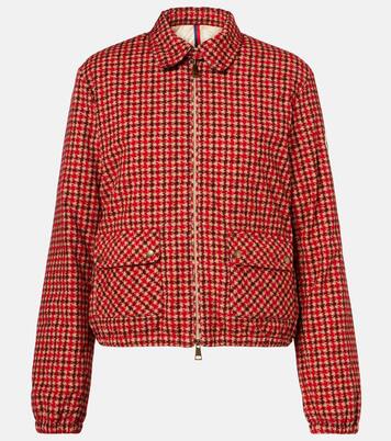 Lanset houndstooth cotton down jacket | Moncler