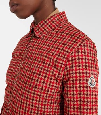 Lanset houndstooth cotton down jacket | Moncler