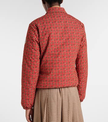 Lanset houndstooth cotton down jacket | Moncler