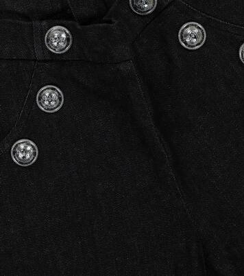 Stretch-cotton denim shorts | Balmain Kids