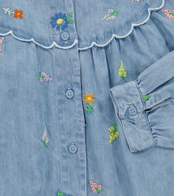 Floral embroidered denim blouse | Stella McCartney Kids