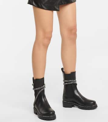 Cleo embellished leather Chelsea boots | Rene Caovilla