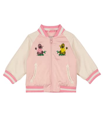Baby - Bomber in raso con ricamo | Stella McCartney Kids