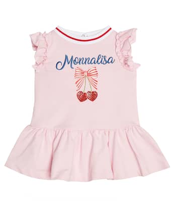 Baby embellished cotton-blend dress | Monnalisa