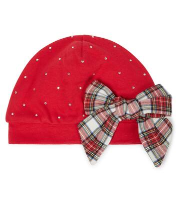 Bow-trimmed embellished hat | Monnalisa