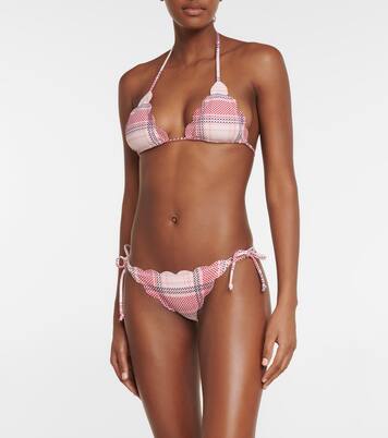 Culotte de bikini réversible à carreaux Mott | Marysia