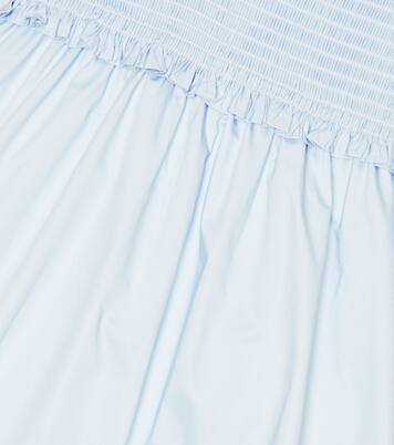 Smocked cotton poplin dress | Self-Portrait Kids