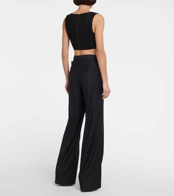 Low-Rise-Hose Conso aus Wolle | Aya Muse