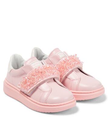 Embellished leather sneakers | Monnalisa