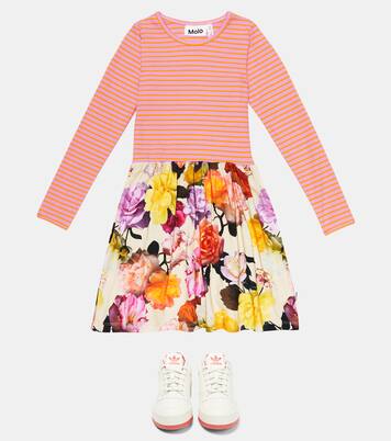 Cassie cotton-blend striped floral dress | Molo