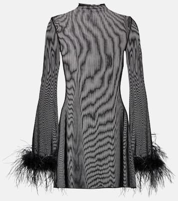 Feather-trimmed minidress | Oséree