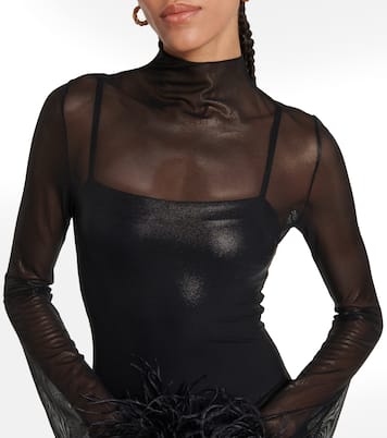 Feather-trimmed minidress | Oséree