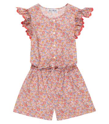 Embroidered floral cotton playsuit | Tartine et Chocolat