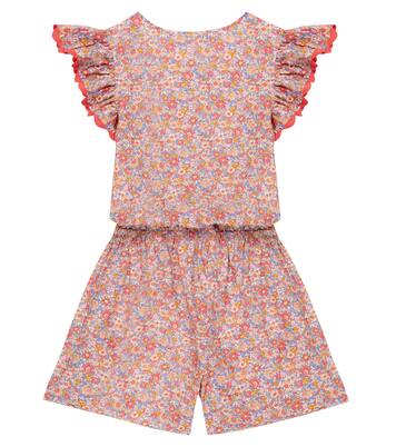 Embroidered floral cotton playsuit | Tartine et Chocolat