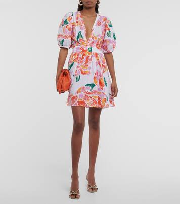 Robe Reina imprimée en coton | Poupette St Barth