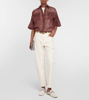 High-Rise-Hose aus Baumwolle | Brunello Cucinelli