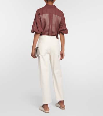 High-Rise-Hose aus Baumwolle | Brunello Cucinelli