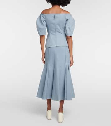 Off-Shoulder-Top Ellen aus Baumwolle | Gabriela Hearst