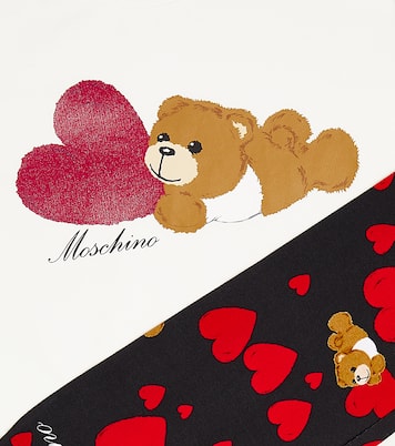 Printed cotton-blend dress and leggings set | Moschino Kids