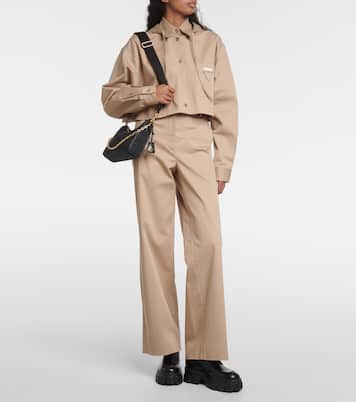 Small crochet raffia shoulder bag | Prada