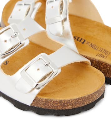 Metallic leather sandals | The New Society