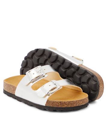 Metallic leather sandals | The New Society