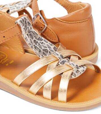 Poppy Back Neptune leather sandals | Pom d'Api
