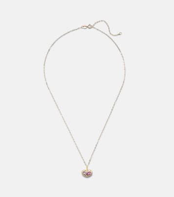 10kt gold pendant necklace with amethyst and topaz | Stone and Strand