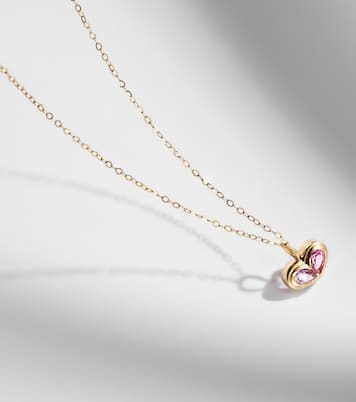 10kt gold pendant necklace with amethyst and topaz | Stone and Strand